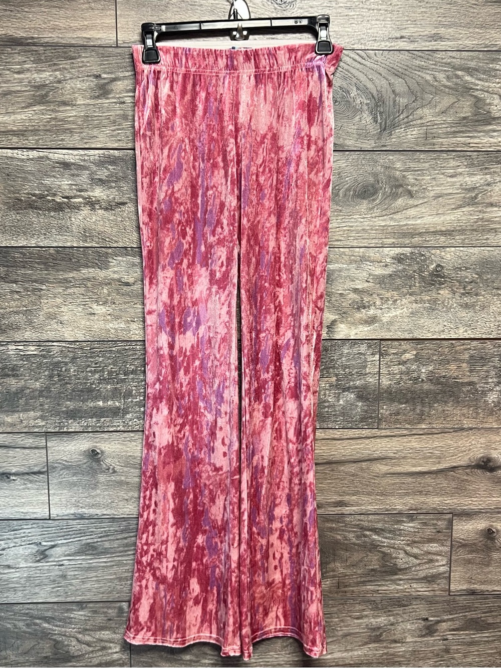 Urban Outfitters Pink Crushed Velvet Flare Pants Size Small Y2K Retro Festival